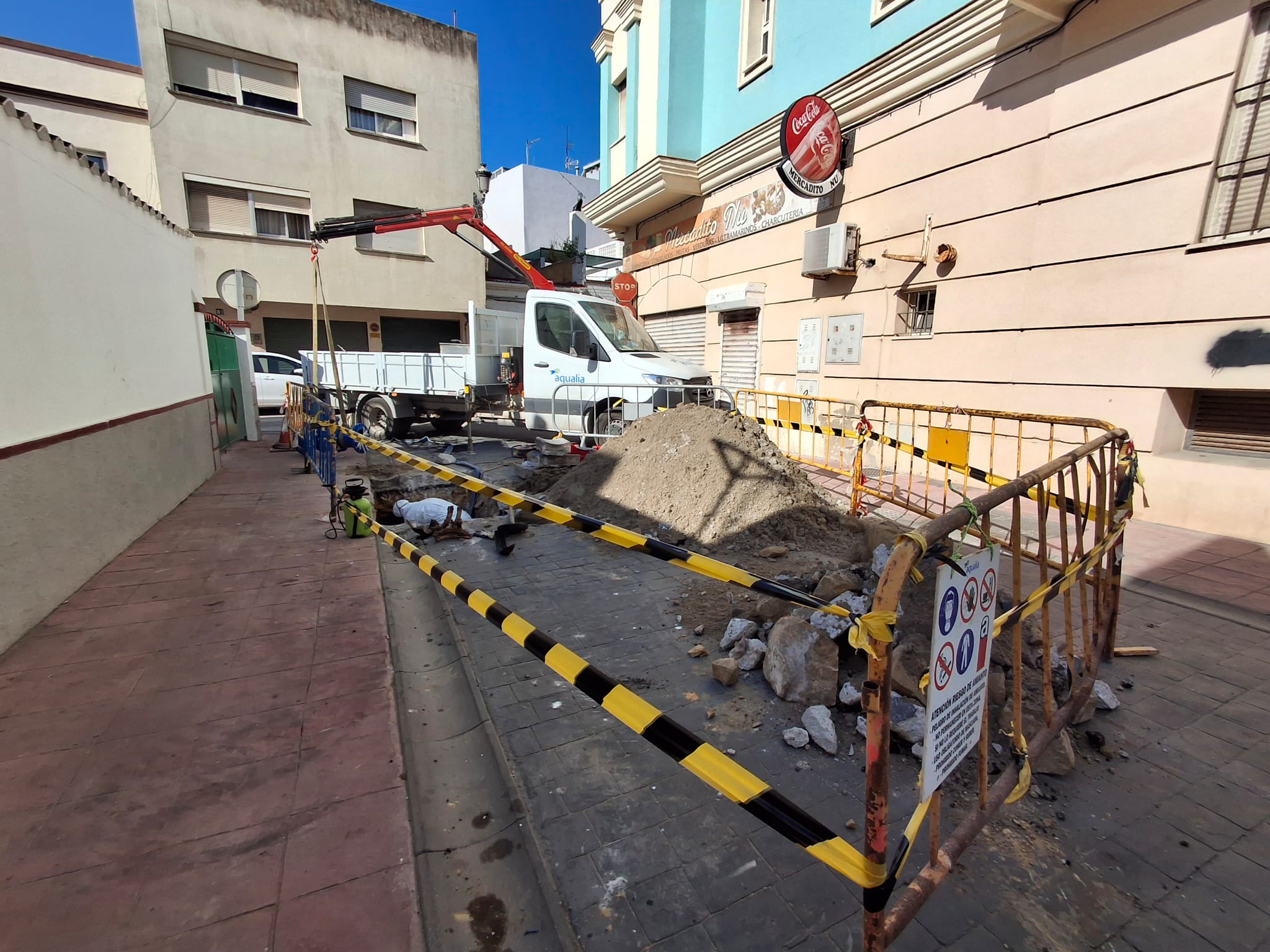 Trabajos de Aqualia en La Línea